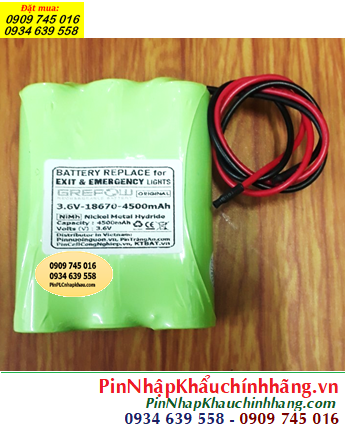 Pin sạc 3.6v-18670-4500mAh, Pin sạc NiMh 3.6v-18670-4500mAh, Pin Grepow 3.6v-18670-4500mAh